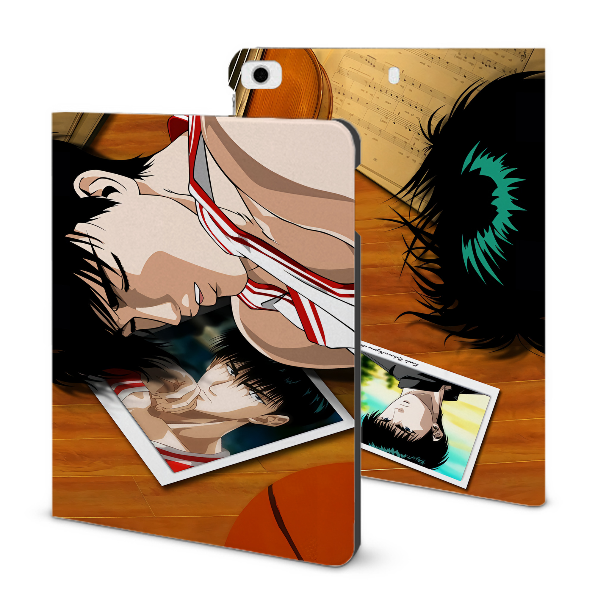 （画像用） SLAM DUNK／スラムダンク IPad ケース ブック型 PUレザー TPU 耐衝撃 軽量 薄型 ペン収納なし 全面保護 IPad 各モデル対応